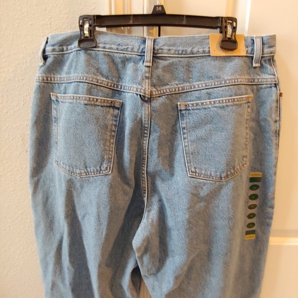 L.L. Bean Double L Relaxed Fit Size 20R Denim Blue Jeans - Picture 4 of 10